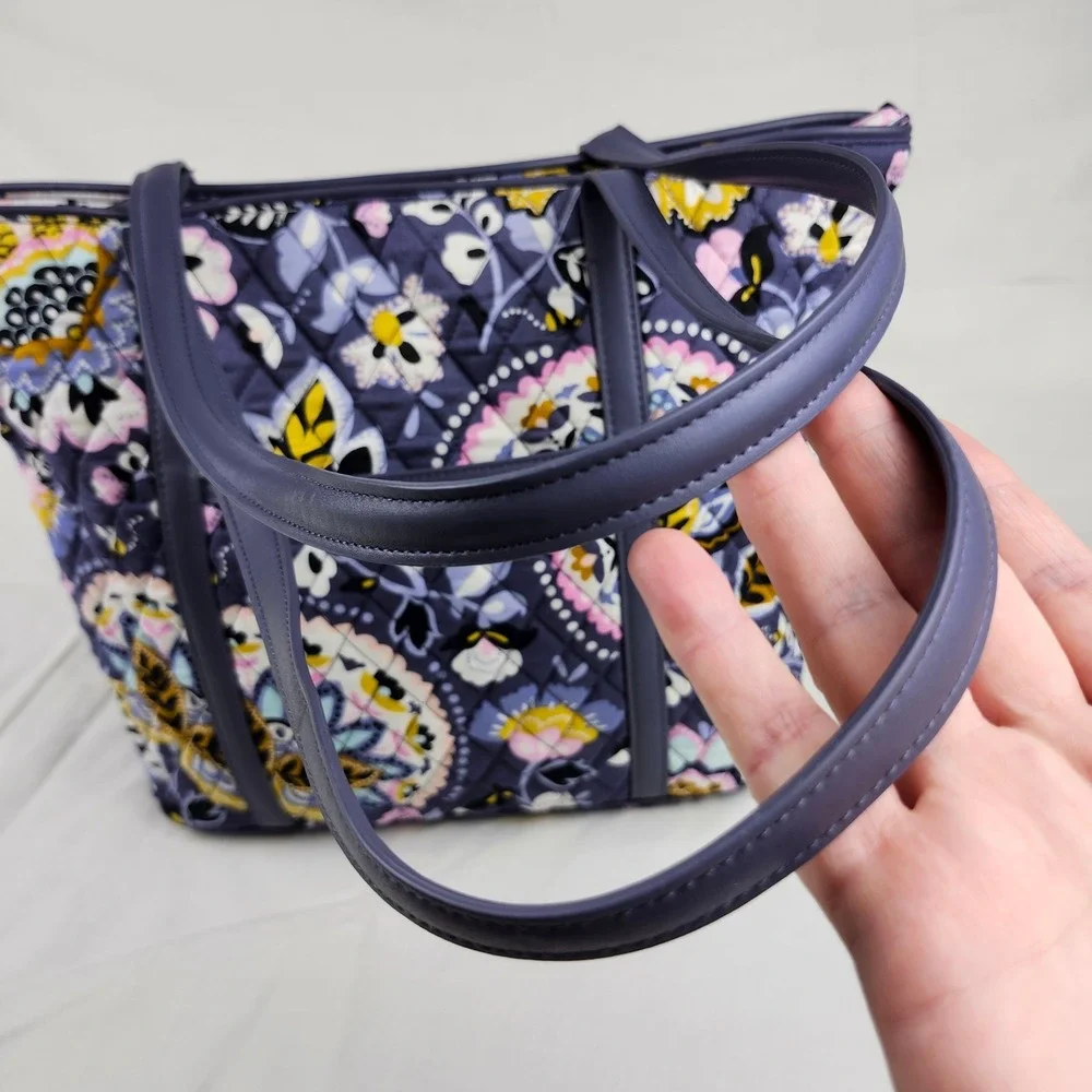 Vera Bradley Charmont Meadow Tote‎ Leather Handles Multi Color Floral